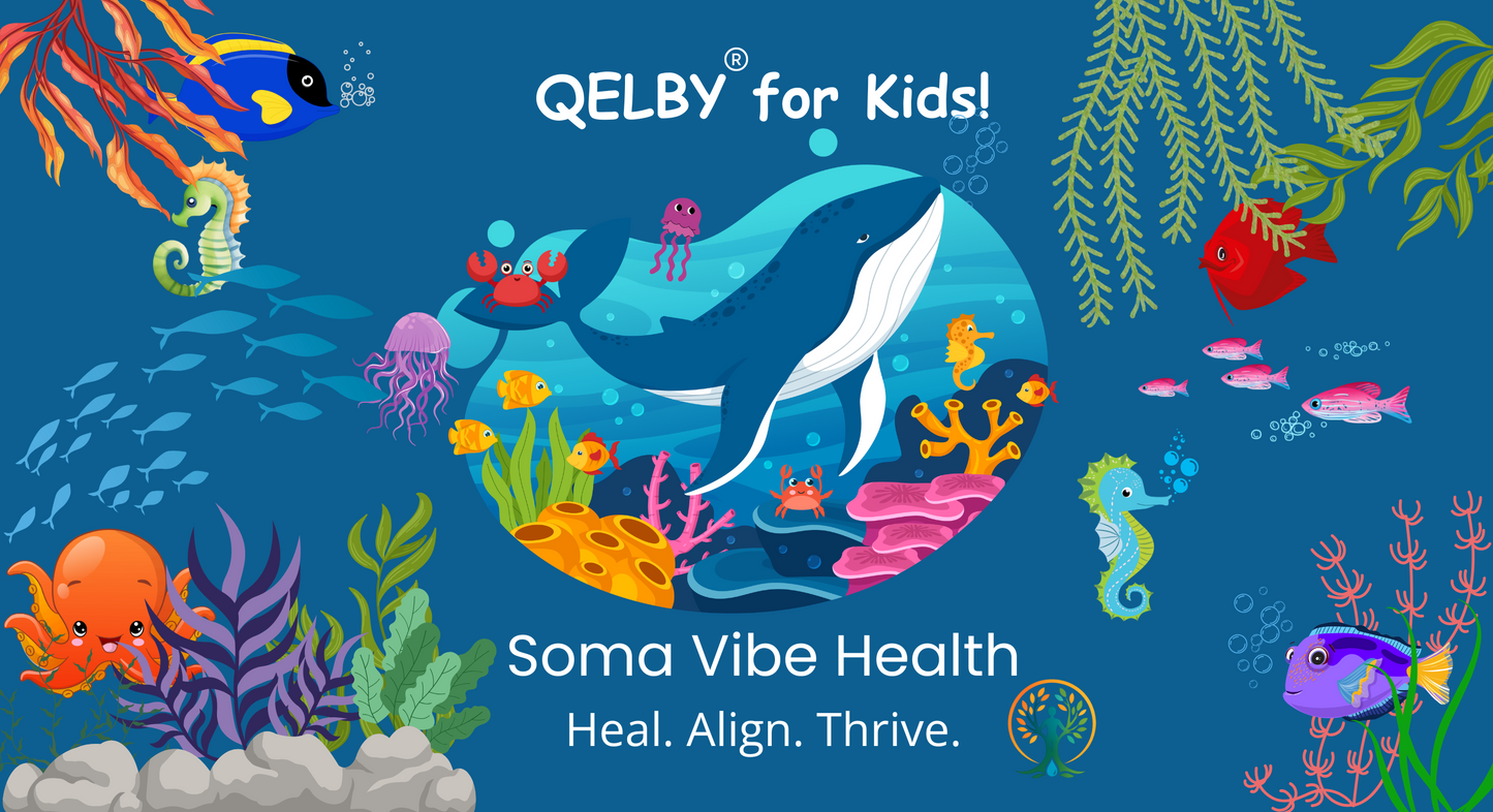 QELBY® for Kids – 12oz Stainless Steel Ocean Water Bottle with Straw and Pop-up Lid