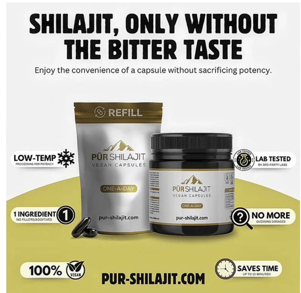 Pure Shilajit Resin – 80+ Trace Minerals for Energy, Detox & Mitochondrial Health