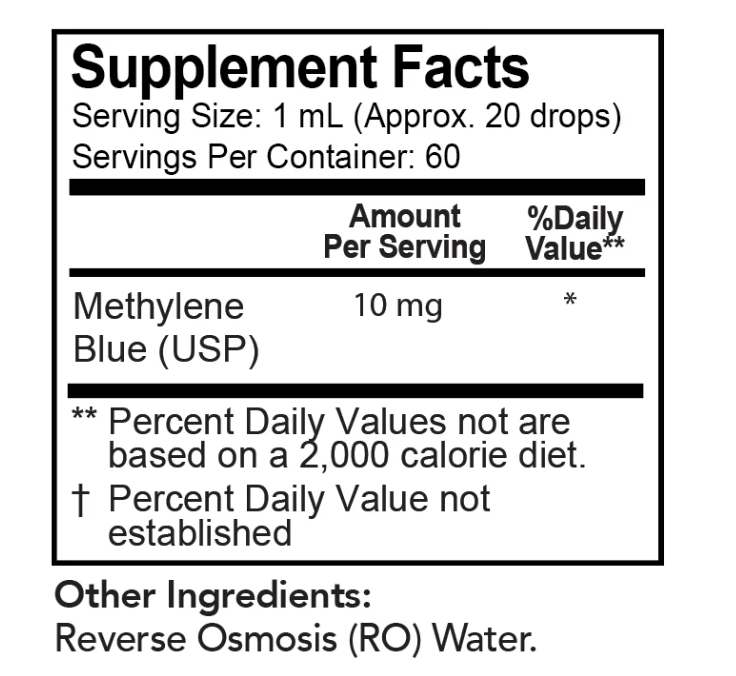 Methylene Blue | USP Grade | Mitochondrial & Cognitive Support